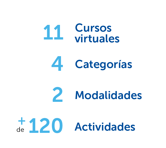 11 cursos virtuales 4 categorías